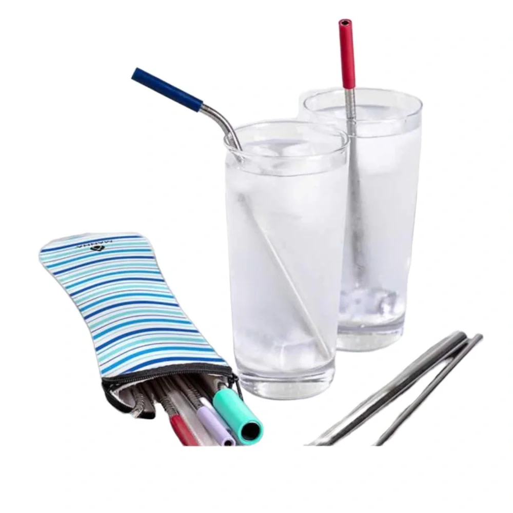 Manna Stainless Steal Reusable Straw Set 13 Piece